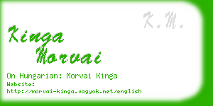 kinga morvai business card